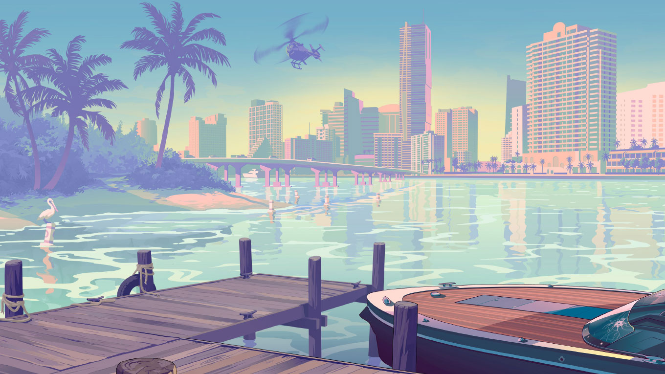 Jason Duval and Lucia Caminos Background Art from Grand Theft Auto VI