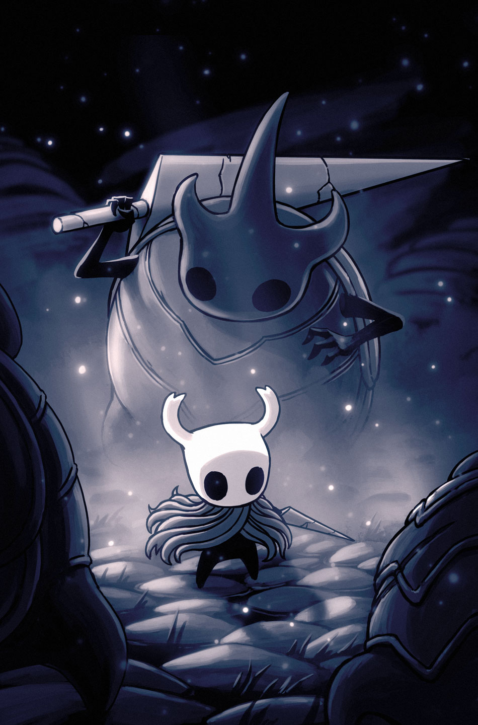 Black Knight Promo Art from Hollow Knight