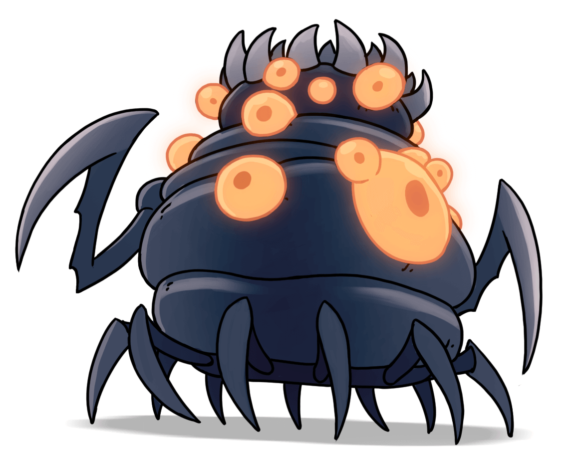 Brooding Mawlek Boss Art from Hollow Knight