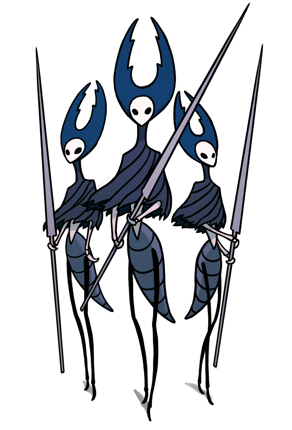 Mantis Lords Boss Art from Hollow Knight