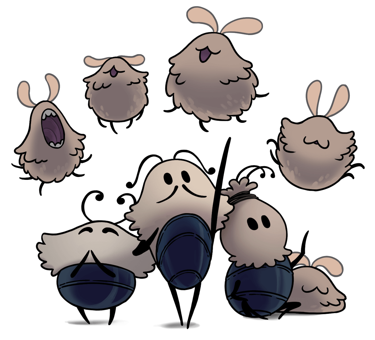 Fleas Art from Hollow Knight: Silksong