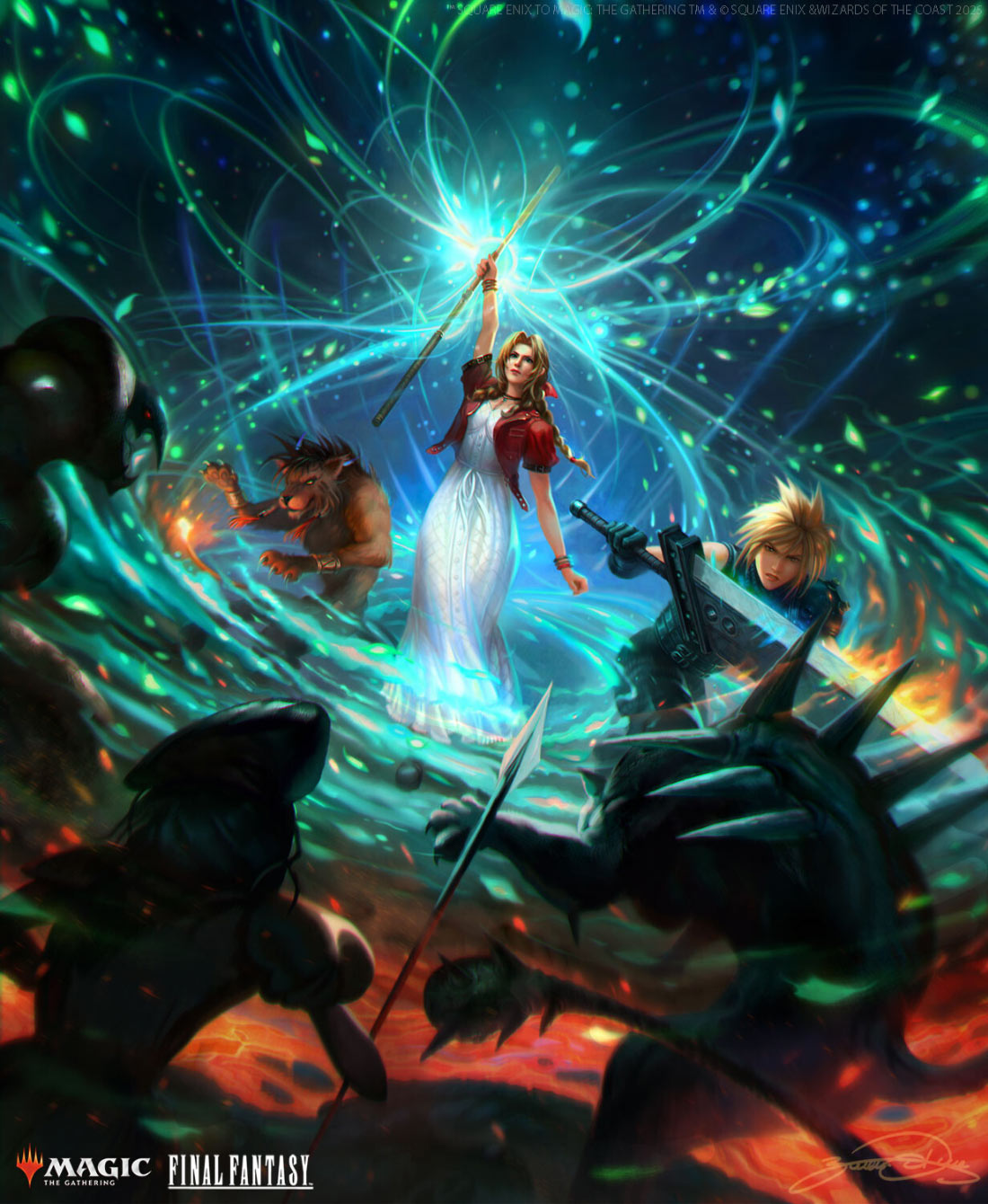 Aerith's Curaga Magic Art from Magic: The Gathering&mdash;Final Fantasy