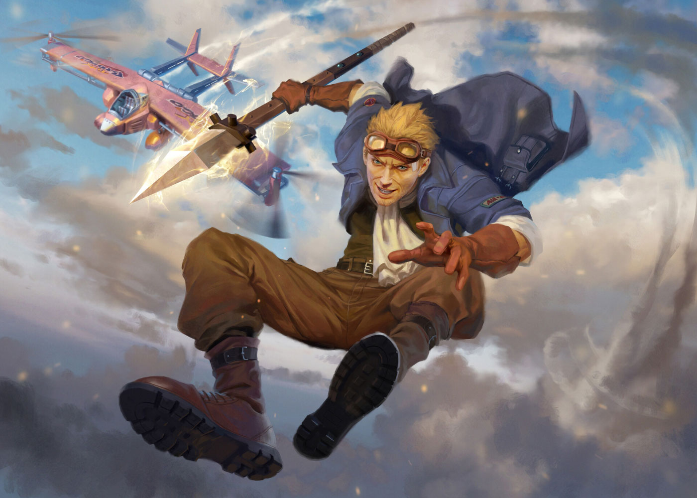 Cid, Freeflier Pilot Art from Magic: The Gathering&mdash;Final Fantasy