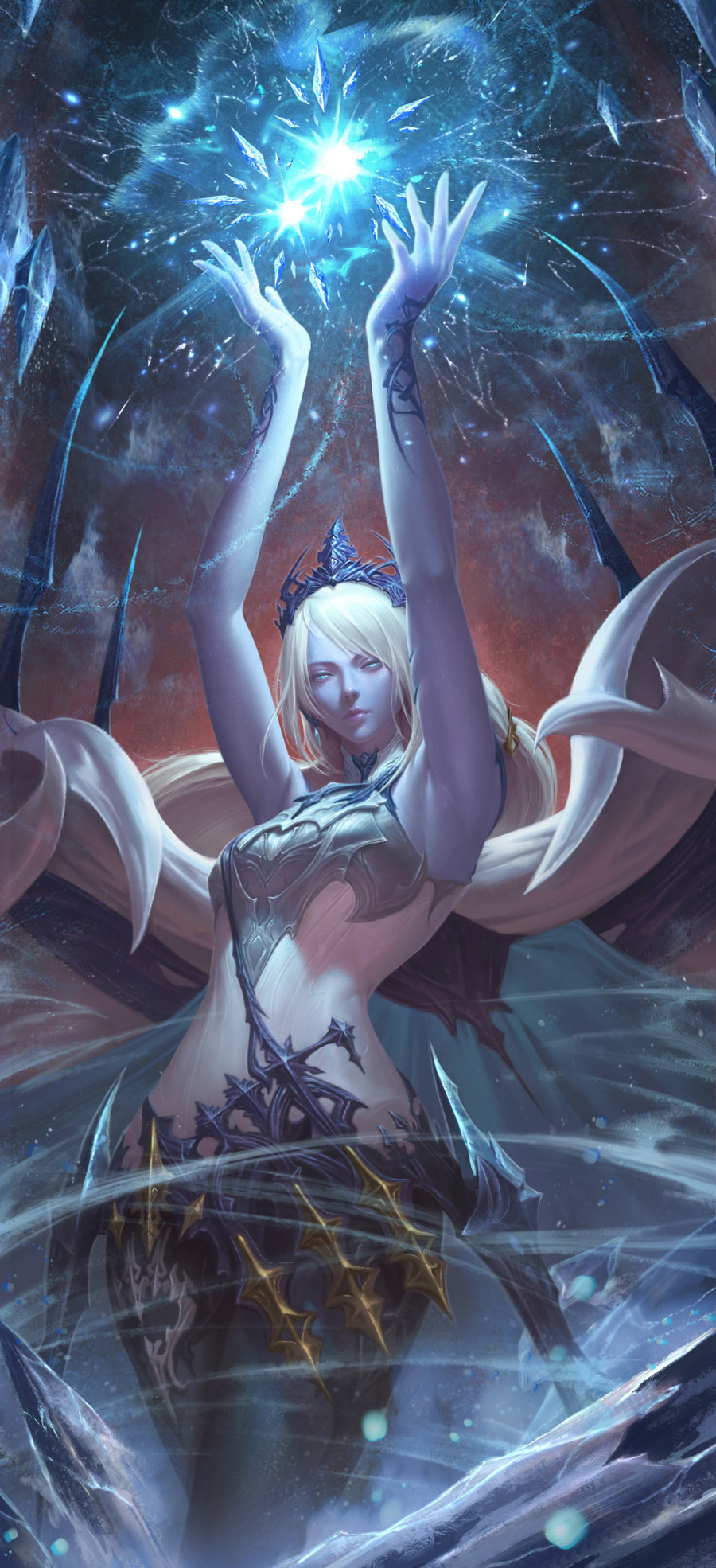 Shiva, Warden of Ice Art from Magic: The Gathering&mdash;Final Fantasy