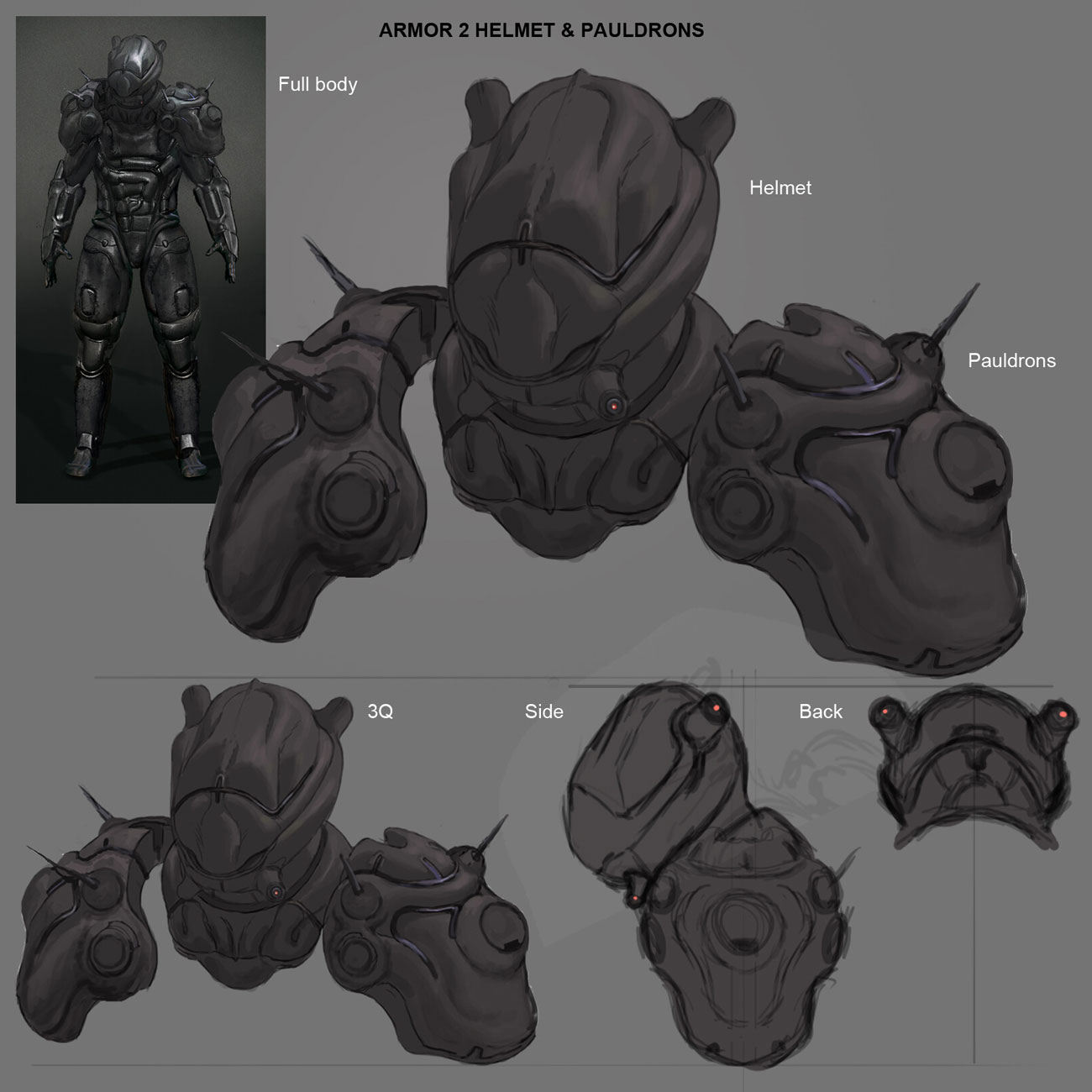 Helmet and Pauldrons Armor Art from Remnant II