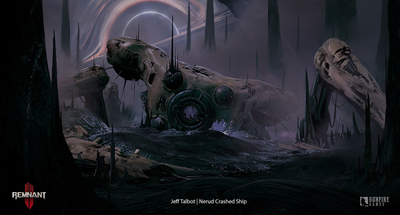 Nerud Crashed Ship Art from Remnant II