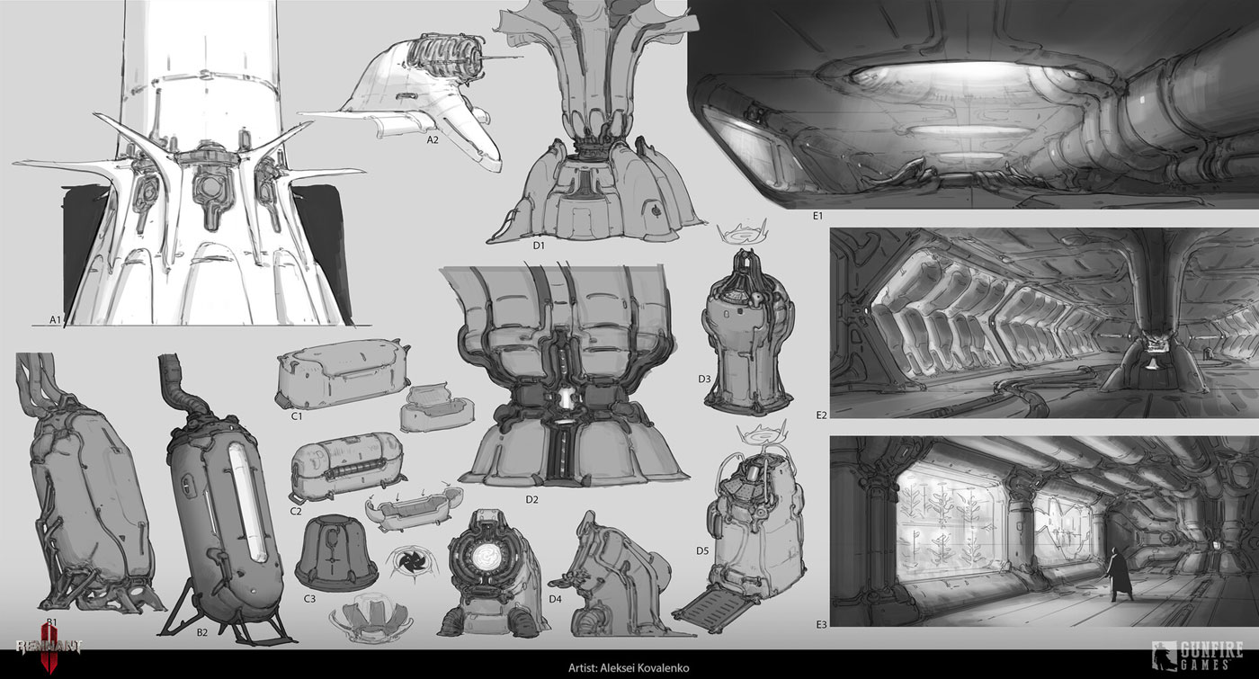 Nerud Environment Sketches from Remnant II
