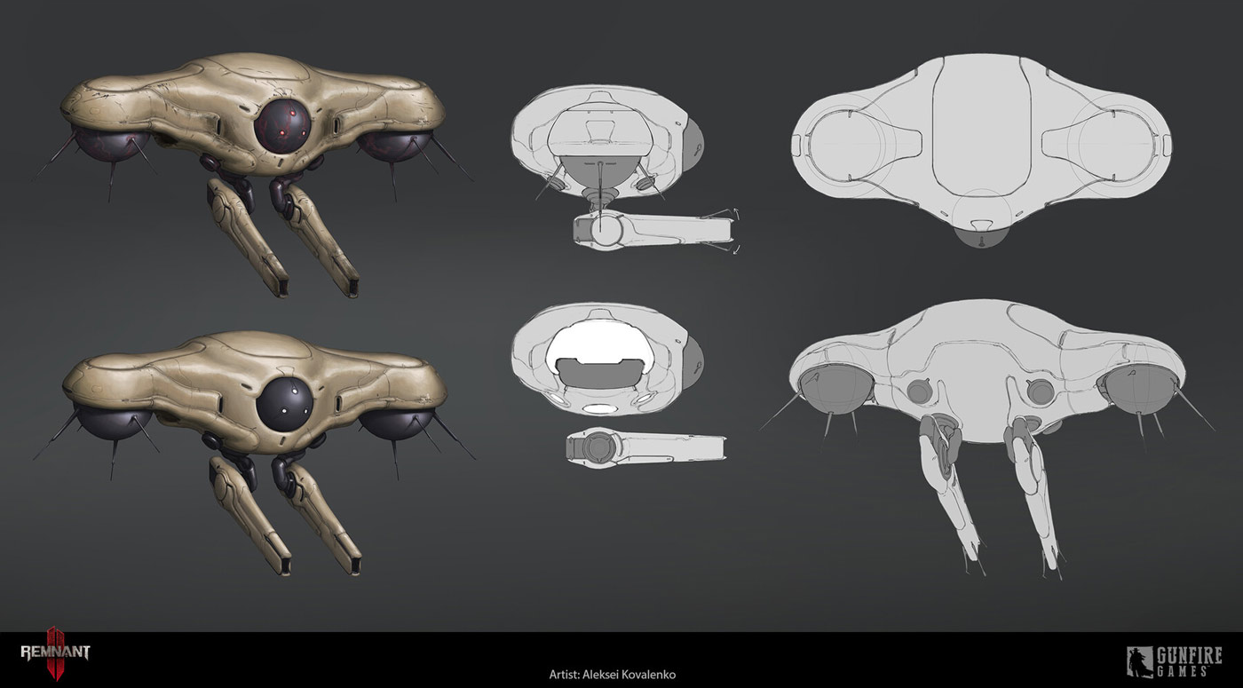Nerud Flying Bot Art from Remnant II