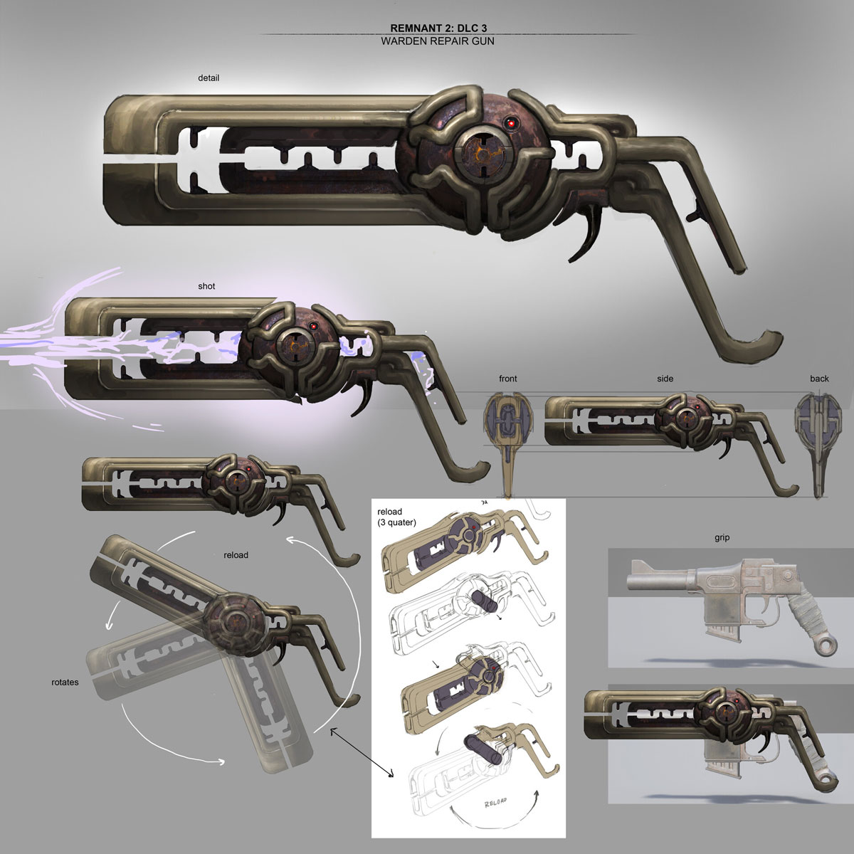 Warden Repair Gun Art from Remnant II