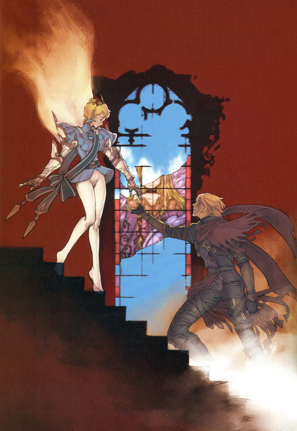 Eruca and Stocke Illustration from Radiant Historia