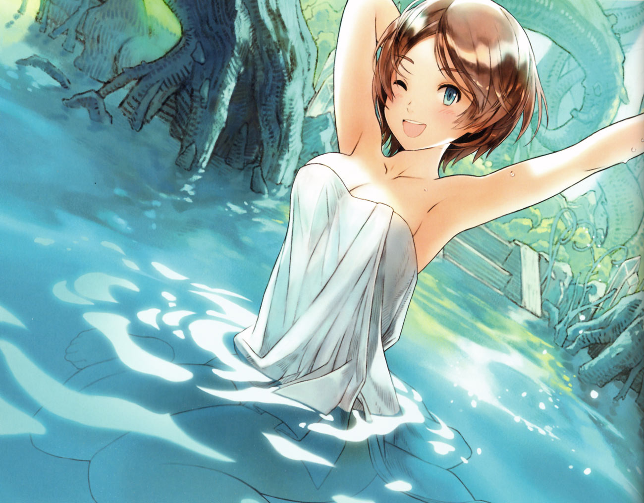 Nemesia Bathing Art from Radiant Historia: Perfect Chronology