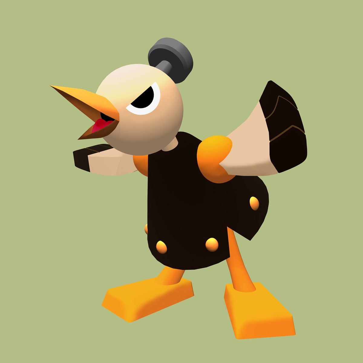 Birdbot Render from The Misadventures of Tron Bonne