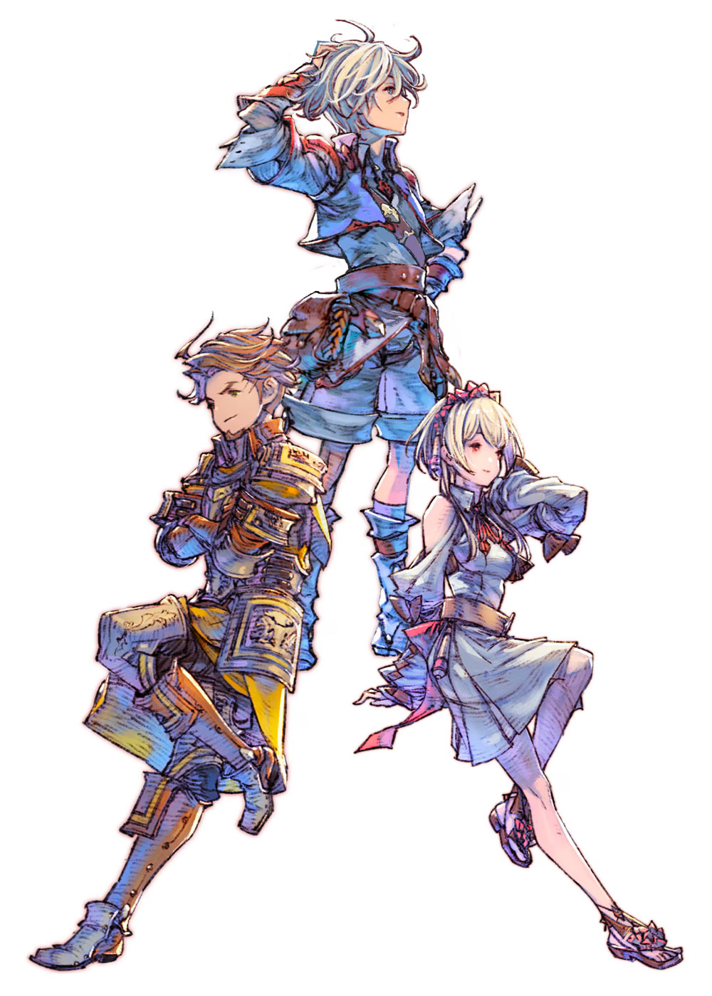 Main Characters Art from Trinity Trigger