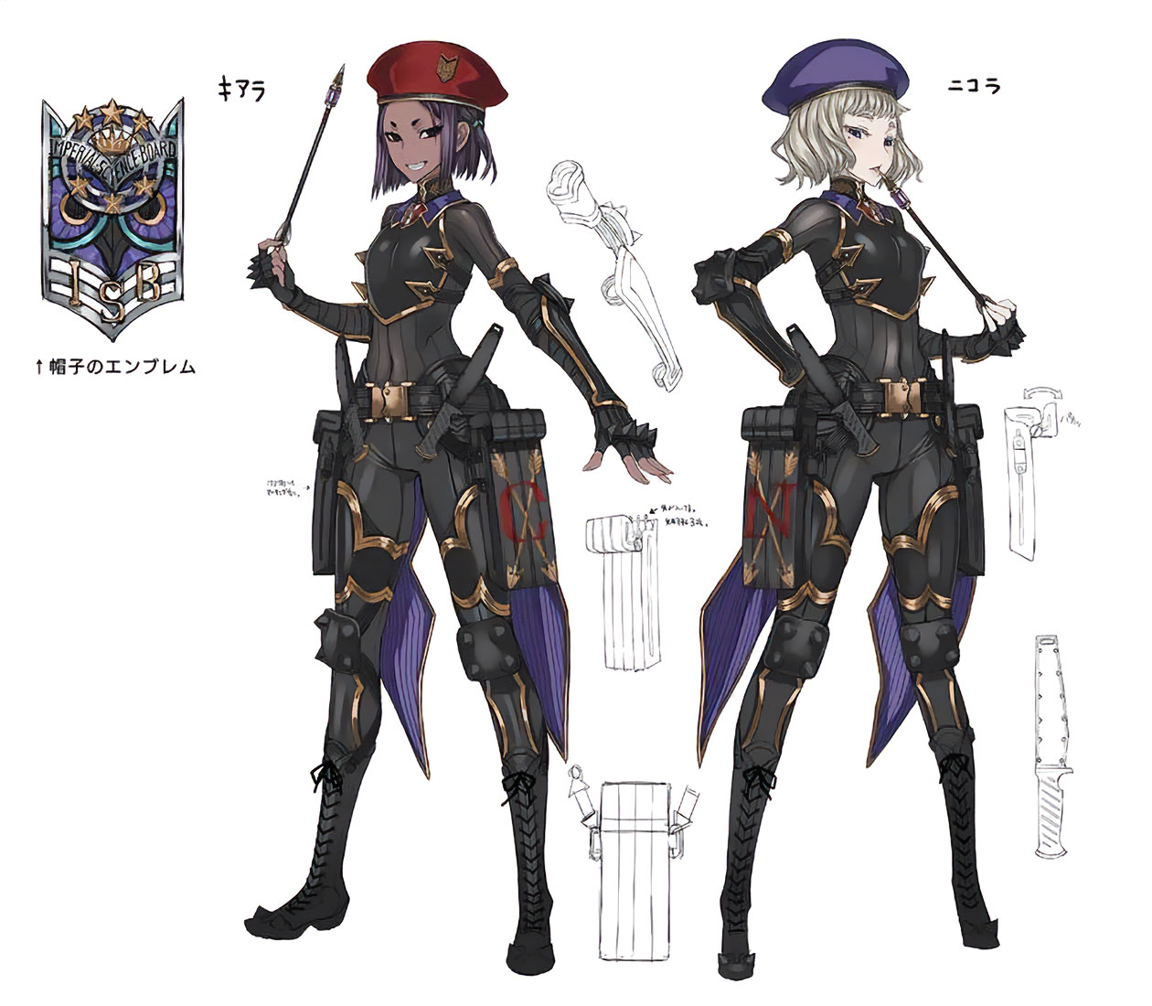 Chiara and Nikola Concept Art from Valkyria Chronicles 4