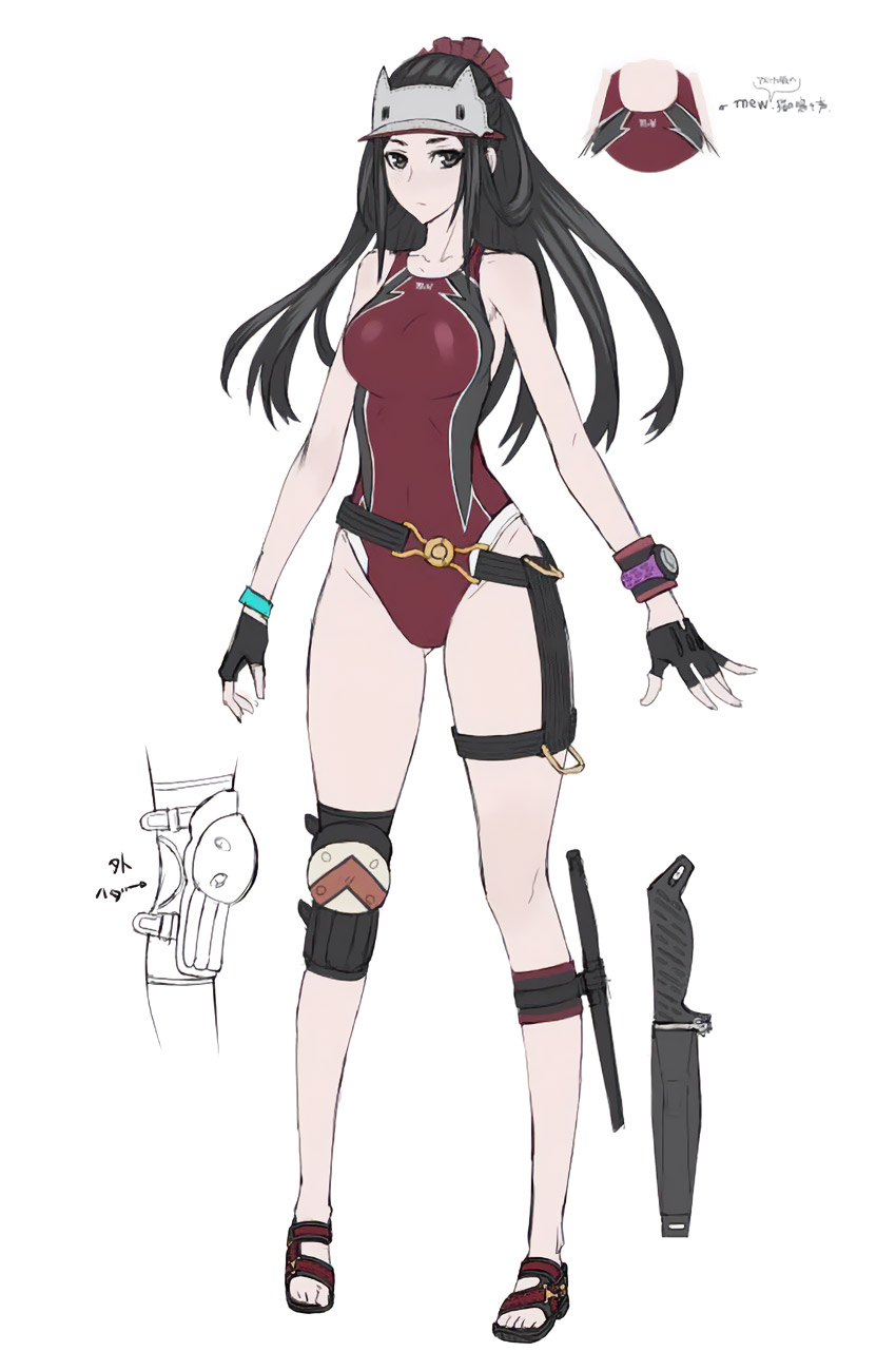 Kai Swimsuit Concept Art from Valkyria Chronicles 4
