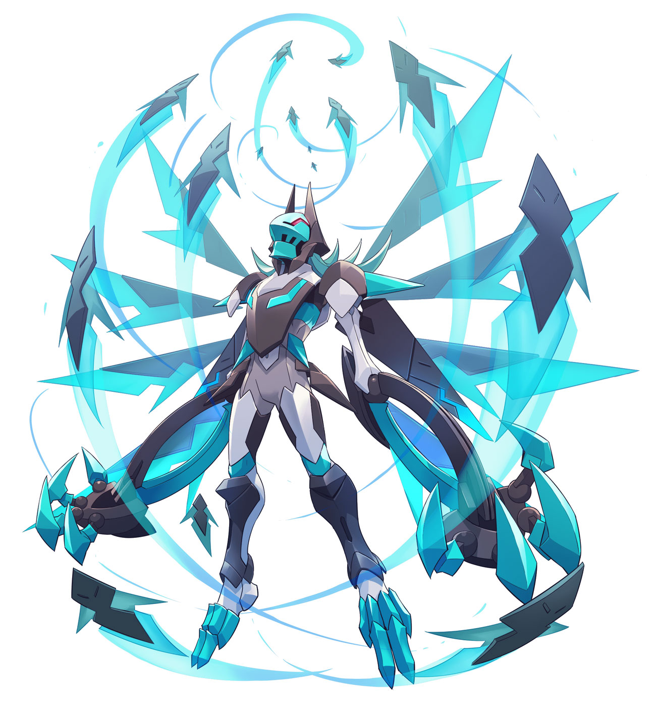 Black Badge Powered Up Art from Azure Striker Gunvolt 3