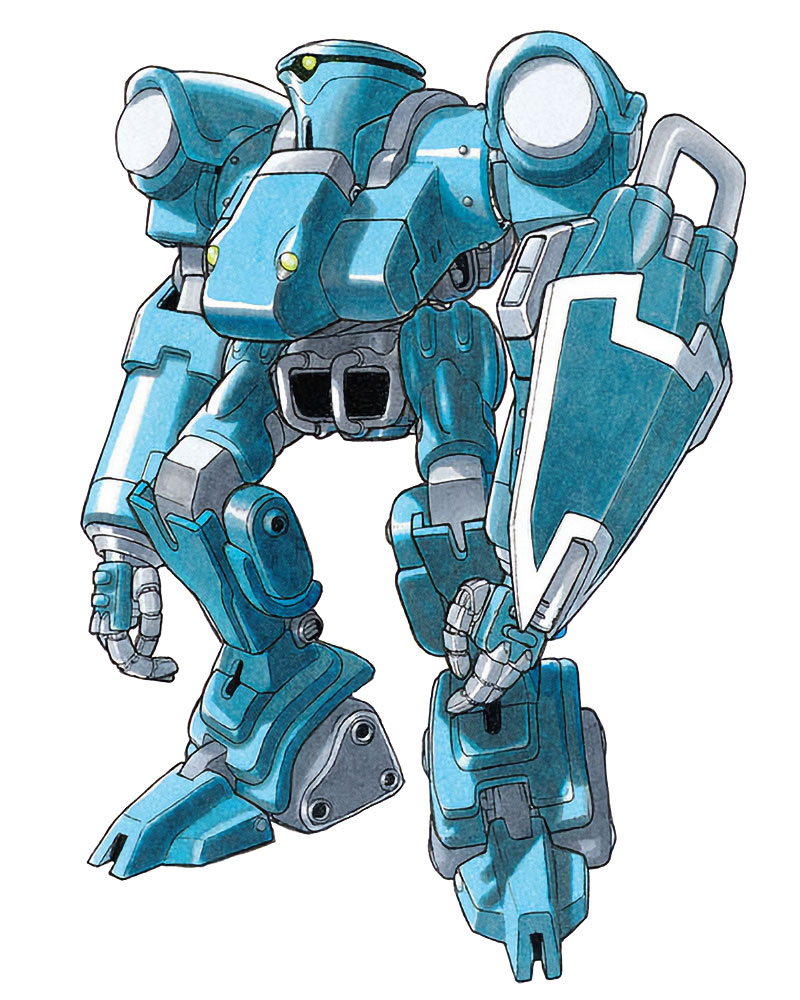 Blue Worker Art from Armored Warriors
