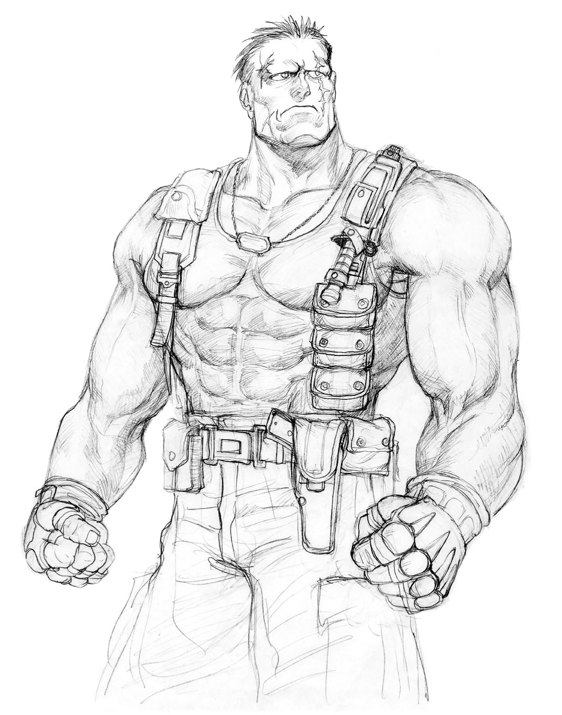 Glenn Reed Sketch from Armored Warriors