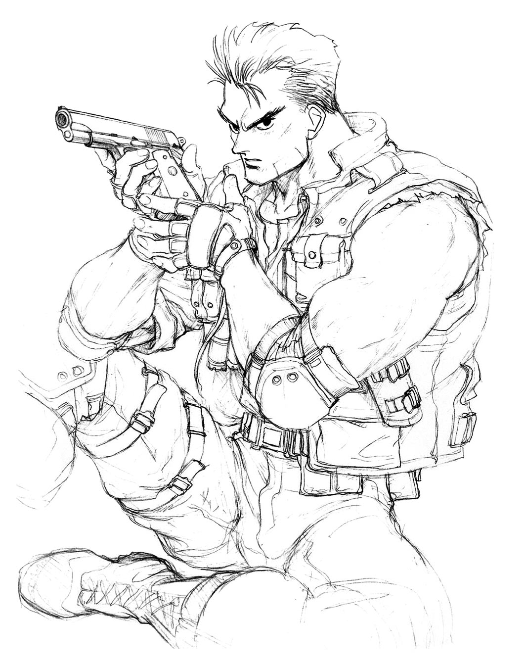 Jeff Perkins Sketch from Armored Warriors