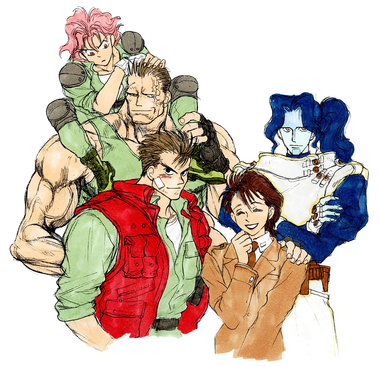 Main Characters Art from Armored Warriors