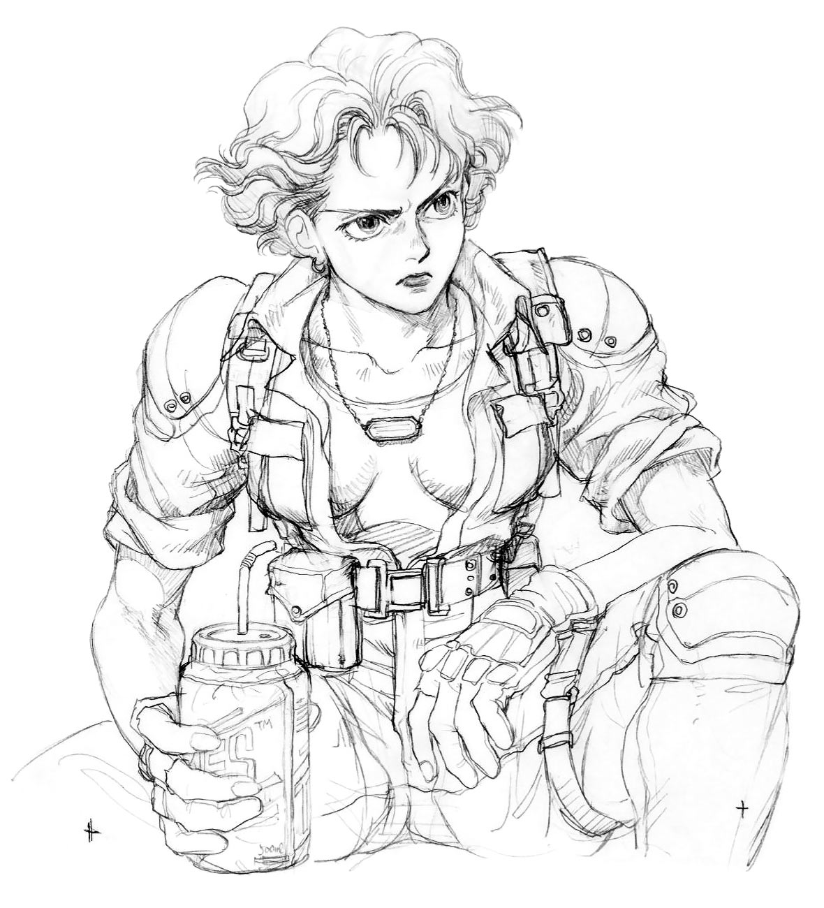 Sarah White Sketch from Armored Warriors