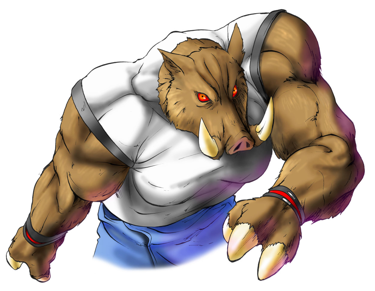 Mitsuko, Boar Portrait Art from Bloody Roar