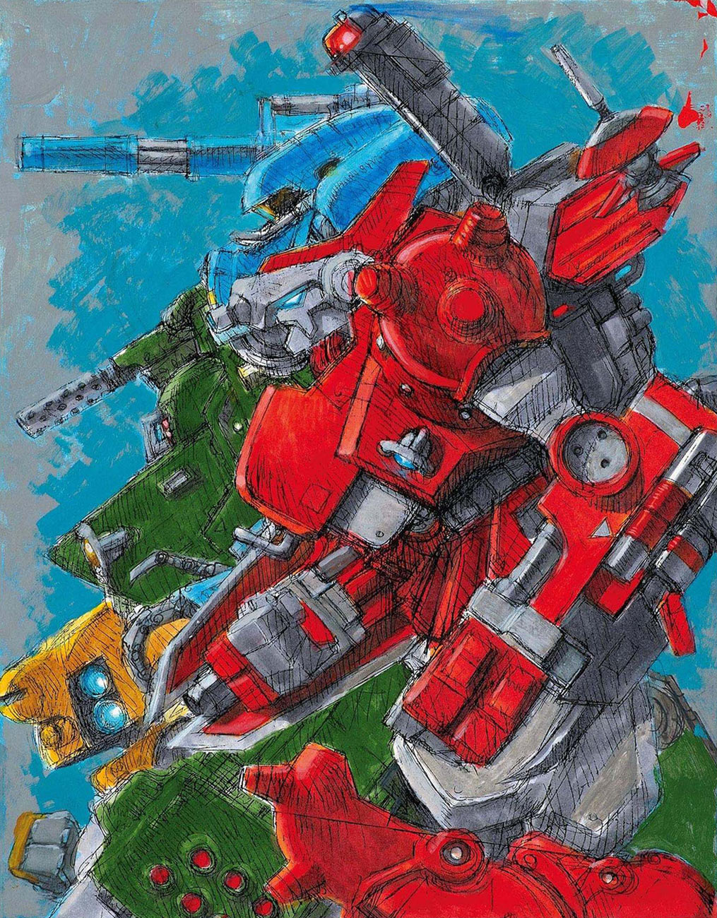 Mook Book Cover Sketch from Cyberbots: Fullmetal Madness
