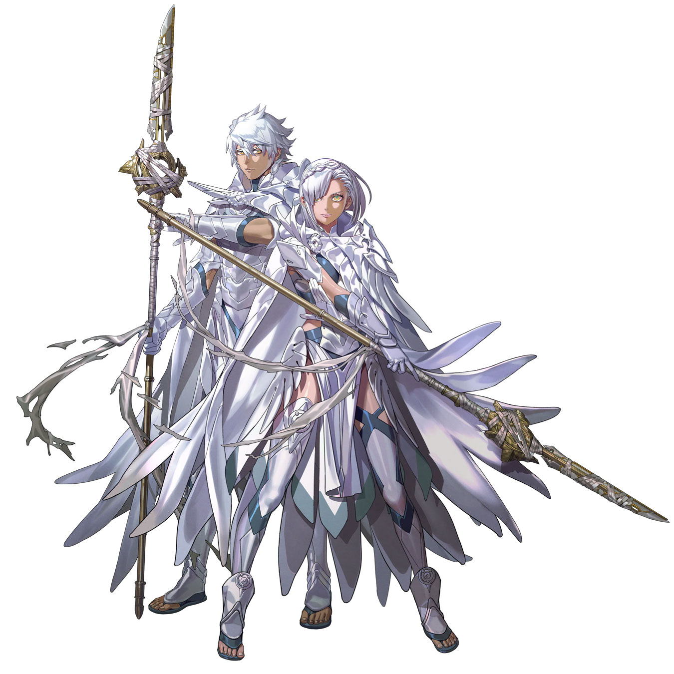 Eshmel Male and Female Art from Fire Emblem: Fortune's Weave
