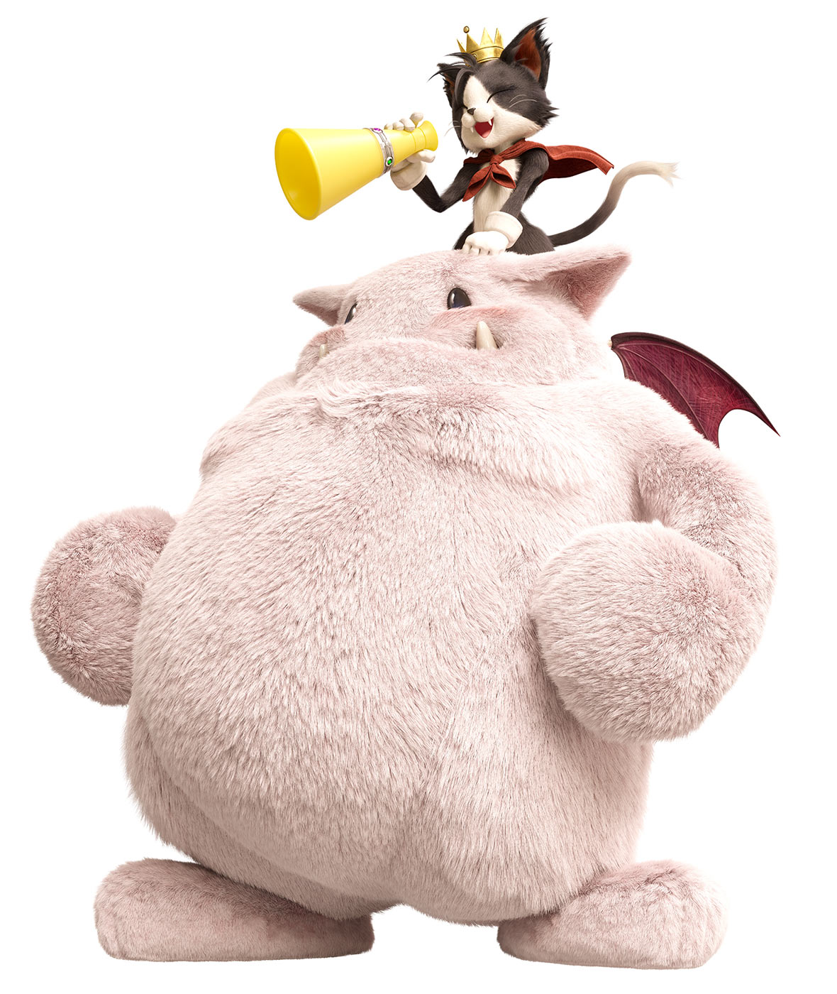 Cait Sith and Moogle Art from Final Fantasy VII Revelation