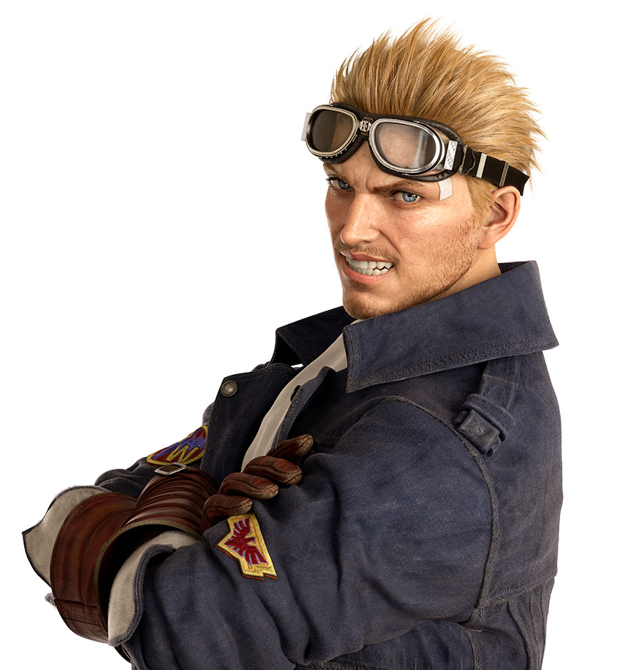 Cid Highwind Portrait Art from Final Fantasy VII Revelation