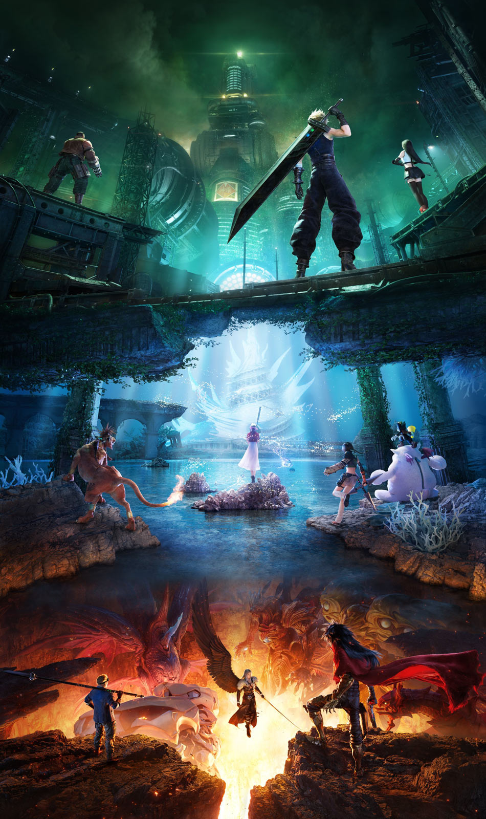 Trilogy Key Art from Final Fantasy VII Revelation