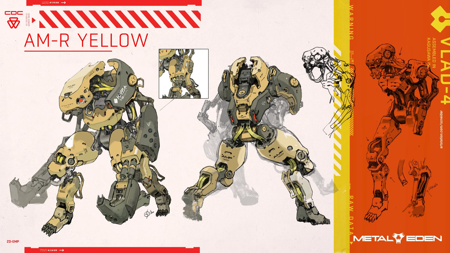 AM-R Yellow Art from Metal Eden