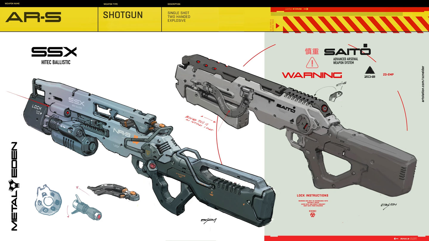 AR-S Shotgun Art from Metal Eden