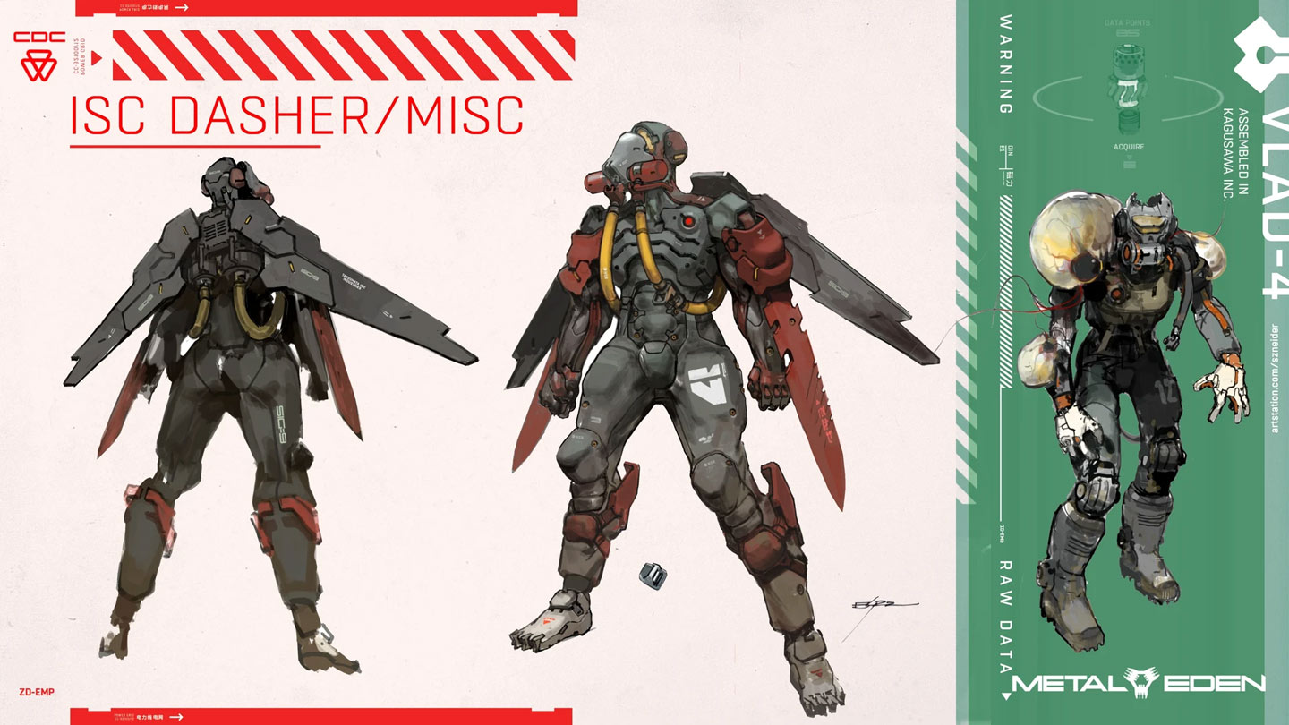 ISC Dasher Art from Metal Eden