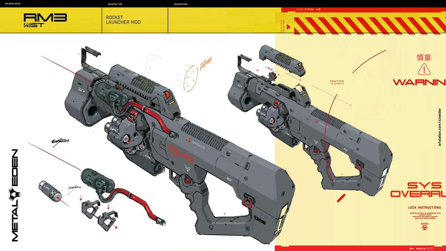 RM3 540ST Rocket Launcher Art from Metal Eden