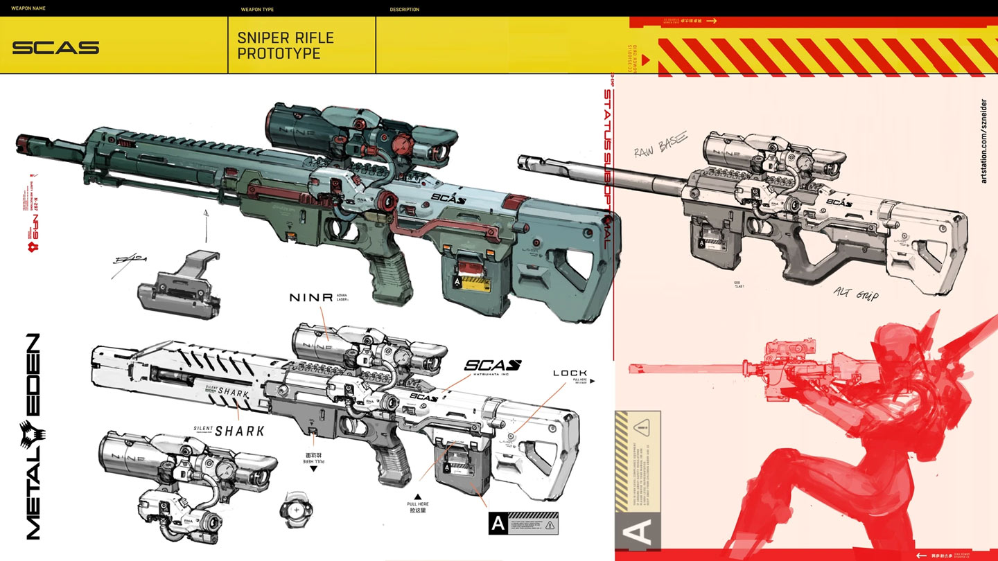 SCAS Sniper Rifle Art from Metal Eden