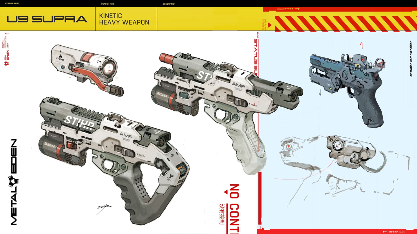 U9 Supra Kinetic Heavy Weapon Art from Metal Eden