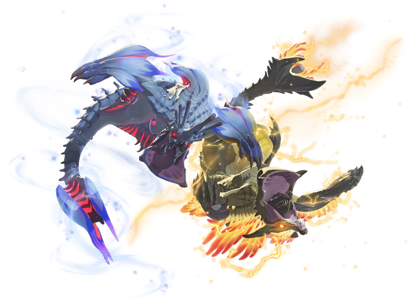 Ibushi and Narwa Art from Monster Hunter Stories 3: Twisted Reflection