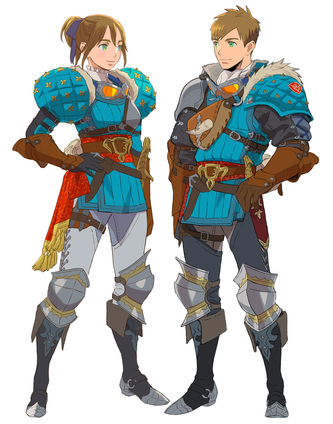 Protagonists Concept Art from Monster Hunter Stories 3: Twisted Reflection