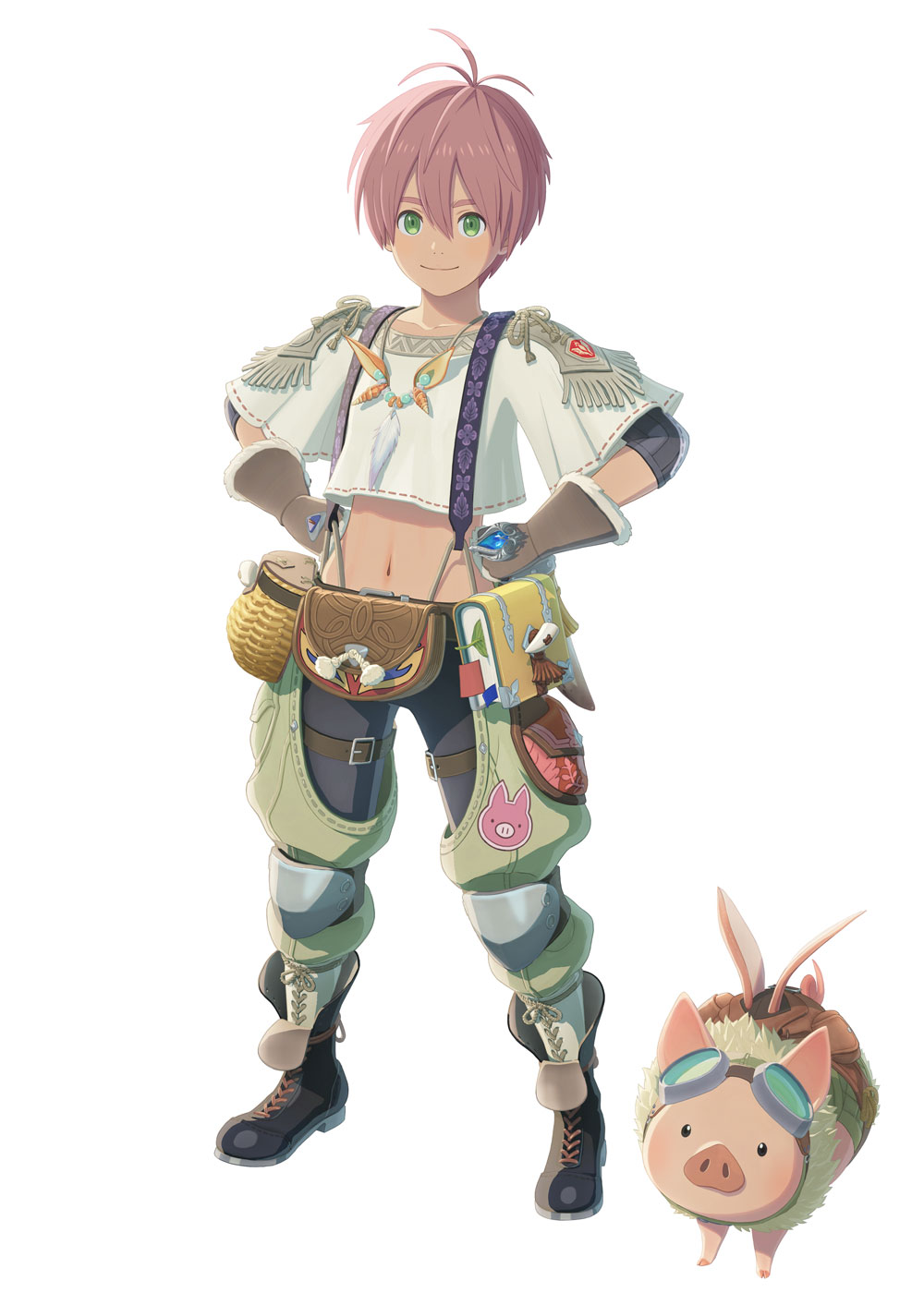 Thea and Pookie Art from Monster Hunter Stories 3: Twisted Reflection