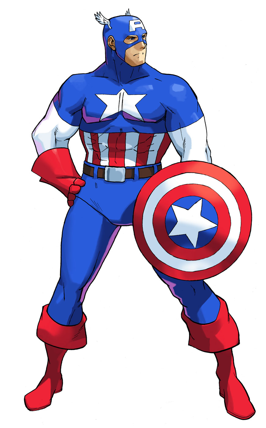Captain America Art from Marvel vs. Capcom: Clash of Super Heroes