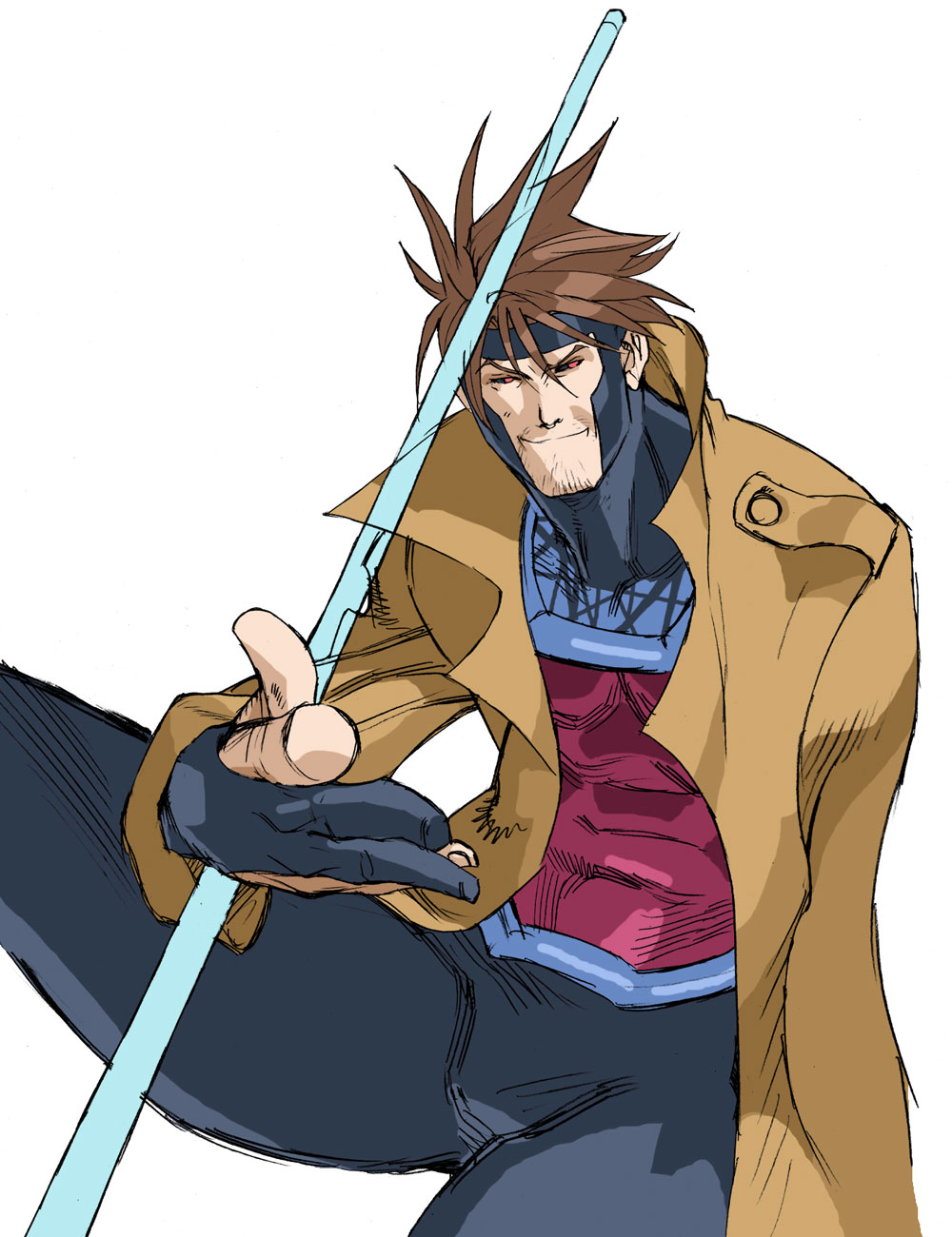 Gambit Victory Screen Art from Marvel vs. Capcom: Clash of Super Heroes