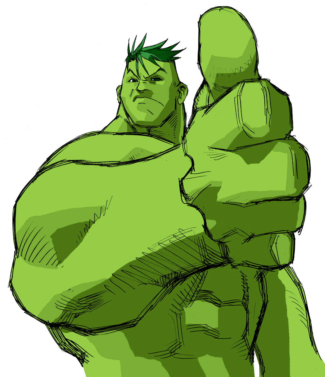 Hulk Victory Screen Art from Marvel vs. Capcom: Clash of Super Heroes