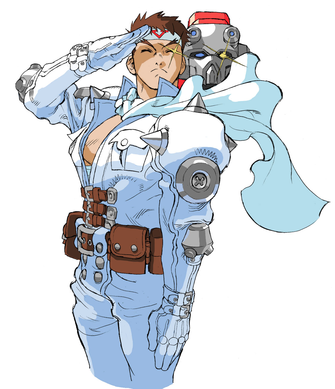 Jin Saotome Victory Screen Art from Marvel vs. Capcom: Clash of Super Heroes