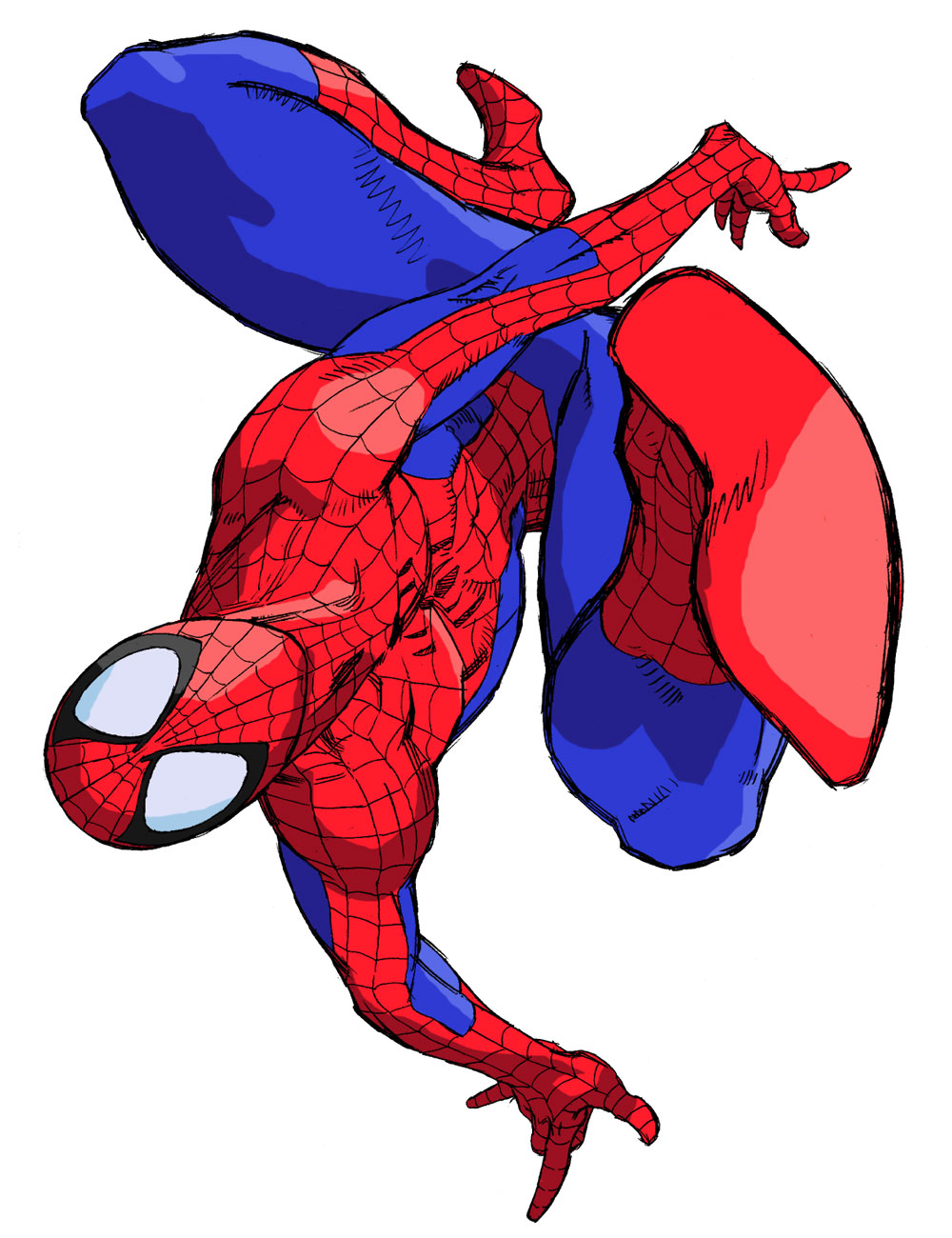Spider-Man Victory Screen Art from Marvel vs. Capcom: Clash of Super Heroes