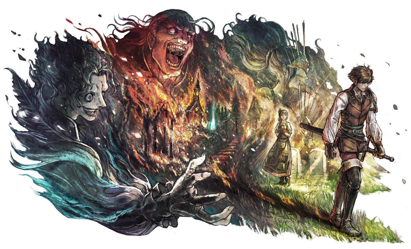 Retribution Art from Octopath Traveler 0