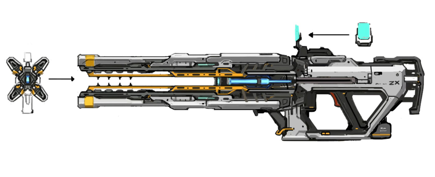 Charge Piercer Concept Art from Pragmata