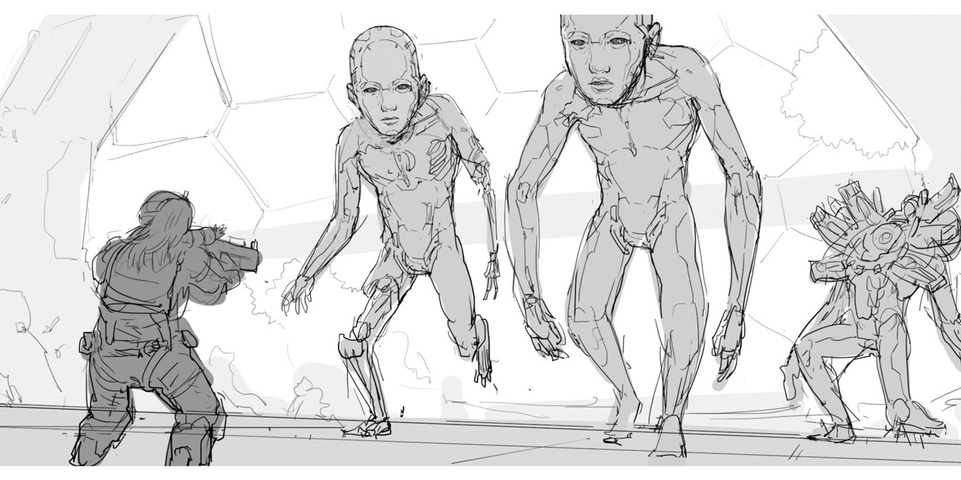 Executors Fight Art from Pragmata