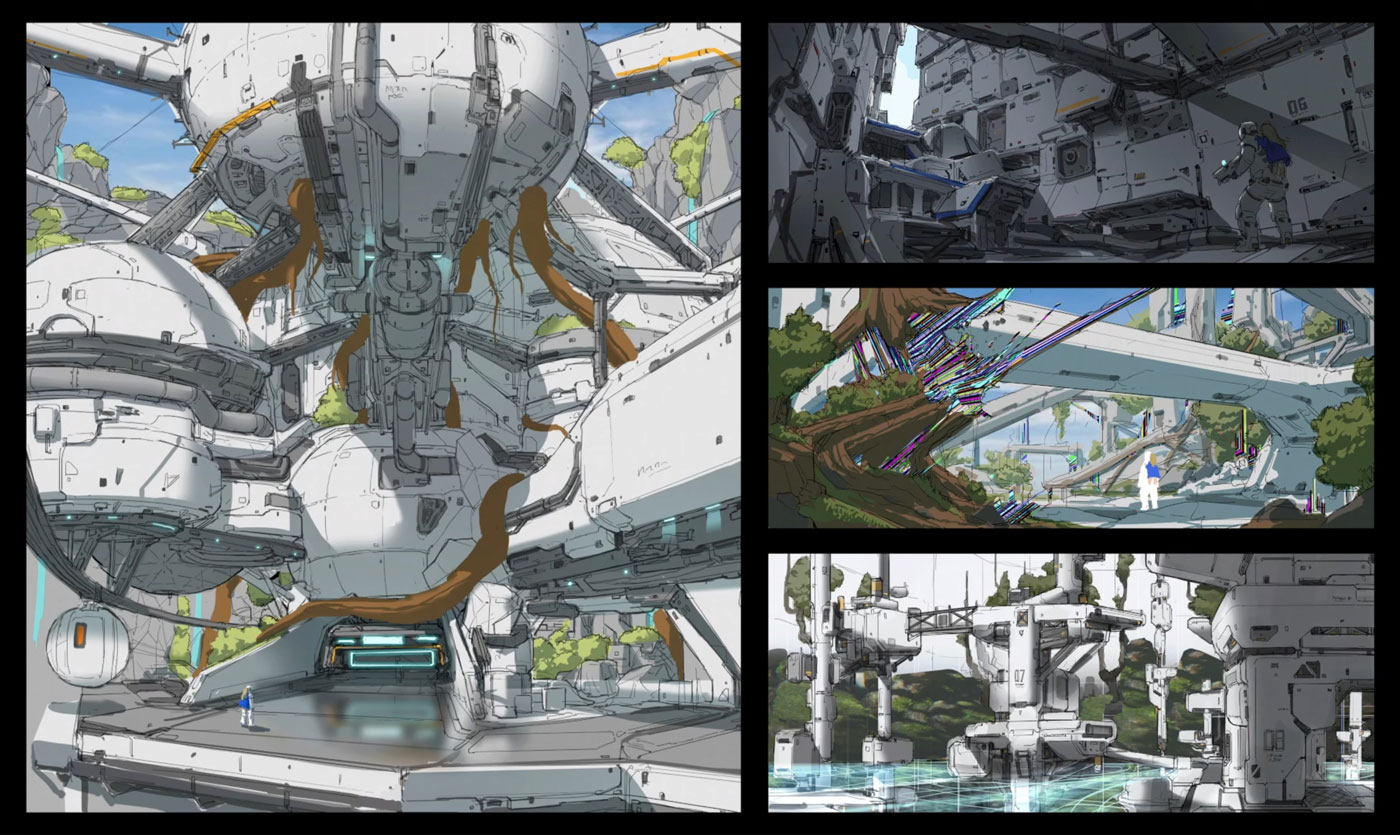 Exterior Environments Art from Pragmata