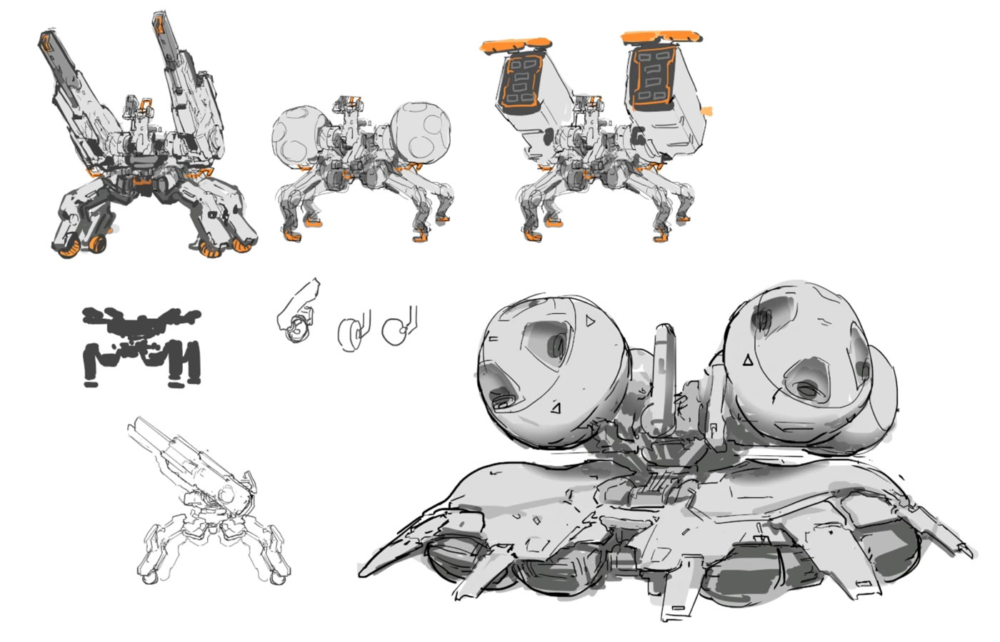 Gunner and Impeder Concept Art from Pragmata
